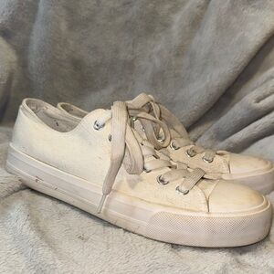 Women's Beige Canvas Sneakers